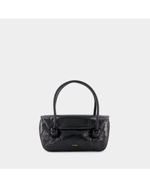 Knot Sm Schoudertas - Jil Sander - Leer - Zwart