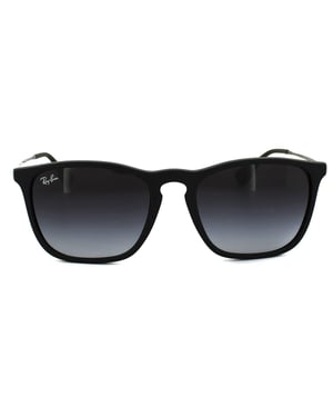Ray-ban round heren rubber zwarte gradiënt grijze zonnebril