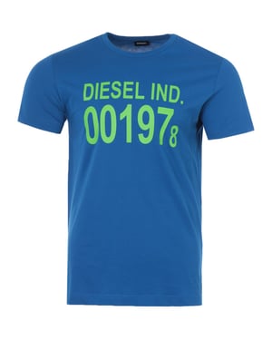 Heren Diesel T-DIEGO T-Shirt in Blauw