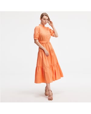 Katoenen shirtjurk met toegevoegde riem