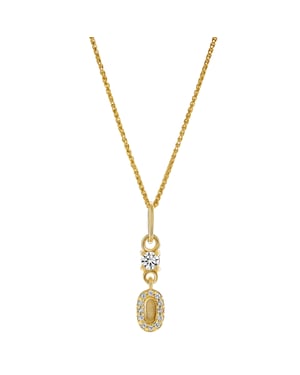 Orphelia 'Lily' Dames 925 Sterling Zilver Hanger met Ketting - Goud ZH-7582/G