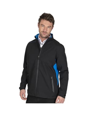 Island Green Heren Stretch Golf Waterdicht Jasje (Zwart/Turkoois)