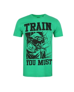Star Wars Heren Trein Je Moet Yoda T-shirt (Groen/zwart)