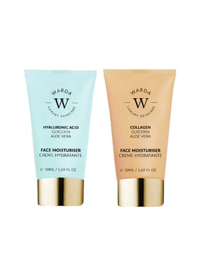 HUID HYDRATION BOOST HYALURONIC ACID MOISTURISER 50ml + HUID LIFTER BOOST COLLAGEN MOISTURISER 50ml