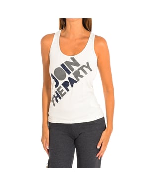 Dames-T-shirt zonder mouwen met ronde hals Z1T00360