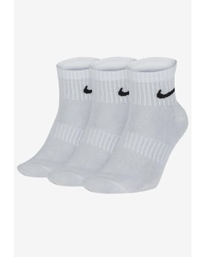 Nike Dry Cushion Everyday 3 paar enkelsokken in wit
