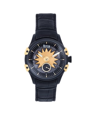 Reign Solstice Automatisch semi-skelet horloge - zwart/goud