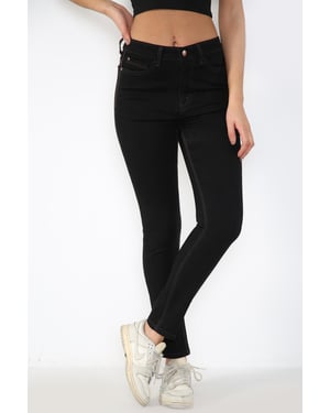 Dames Magic Shaping High Waisted Skinny Jeans in Zwart