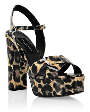 Sandalen Hoge Hakken Leopard