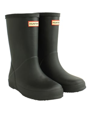 Hunter Original First Kinder Zwart Wellingron Laarzen