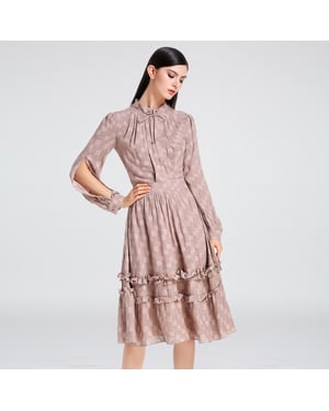 Pasvorm en flare blouse jurk