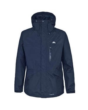 Trespass - Heren Corvo Waterbestendige Jas met Capuchon (Marine)