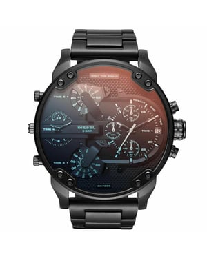 Diesel DZ7395 Mr Daddy 2.0 Zwart Roestvrij Staal Herenhorloge