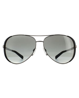 Michael Kors Aviator Womens Gunmetal Black Gray Gray Digient Zonnebril