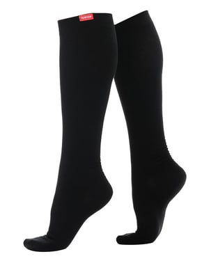 Vochtafvoerende nylon 30-40 mmhg compressiesokken - Zwart