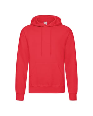 Fruit Of The Loom Unisex Volwassenen Klassiek Sweatshirt met capuchon (Rood)