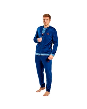 Fluwelen pyjamajasje met lange mouwen MUDP0153