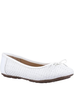 Hush Puppies Dames/Dames Ballerina Leren Pompen (Wit)