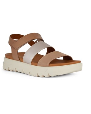 Geox D Xand 2.1S B Synthetisch Dames Nude Sandalen