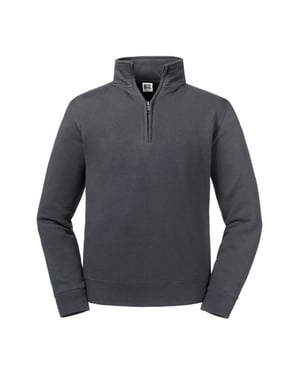 Russell Heren Authentieke Kwartier Ritssweatshirt (Konvooi Grijs)