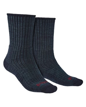 Bridgedale - Heren Wandeling Middelgewicht Merino Wol Sokken - Marineblauw