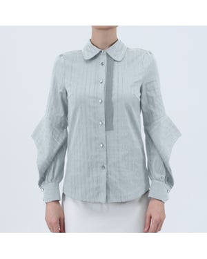 Lange spleefmouwen katoenen shirt