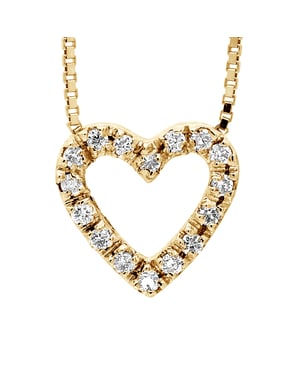 Ketting Diamonds 0.070 Cts Geel Goud 18 Karaat
