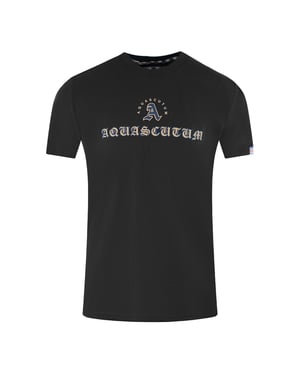 Aquascutum Script Logo Black T-Shirt