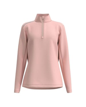 Forelson Dames/Dames Broadway Quarter Zip Golf Base Layer Top (Roze)