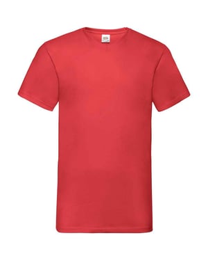 Fruit of the Loom Heren Waarde V Hals T-shirt (Rood)