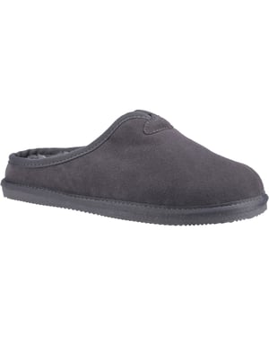 Hush Puppies Conrad Suède Herenpantoffels Grijs