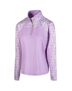 Island Green Dames/Dames Bloemen Base Layer Top (Paars)