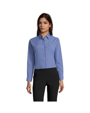 SOLS Dames/Dames Executive Poplin Business Blouse met lange mouwen (Middenblauw)