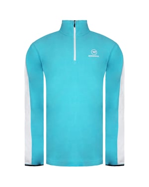 Rossignol Lange Mouw Half Zip Up Blauw Heren Micro Fleece Truien RL3ML12 771
