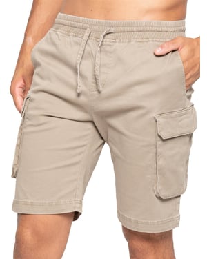Enzo | Heren Cargo Korte Broek - Beige