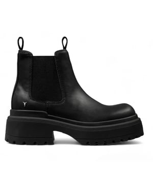 Windsor Smith Zwarte Chunky Leren Chelsea Boots - Dopamine