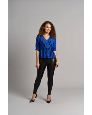 Jasmin Franje Top - Blauw