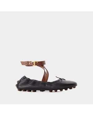 Gommini Ballerina's - <#Tod's#> - Leer - Zwart