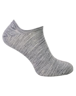 Steven - 1 Paar Heren Merino Wol Onzichtbare Sokken - Warme Footsies Sokken - Lichtgrijs