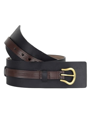 Cole Haan 55mm Heren Zwart/Bruin Brede Riem