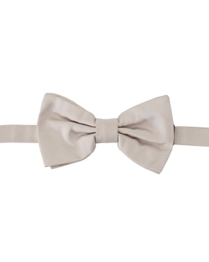 Dolce & Gabbana Grijze 100% Zijden Verstelbare Nek Papillon Mannenstrik