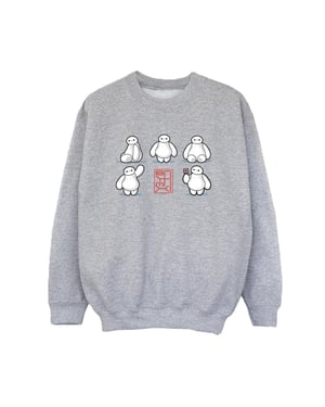 Disney Jongens Big Hero 6 Baymax Veel houdingen Sweatshirt (Sportgrijs)