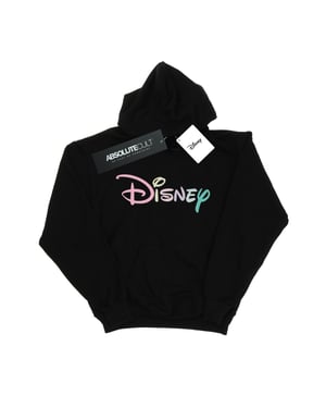 Disney Heren Pastel Logo Hoodie (Zwart)