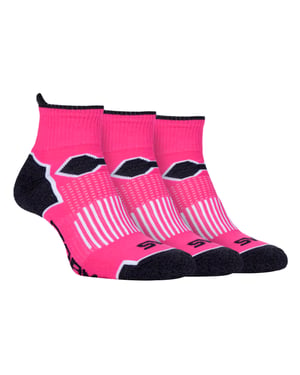 Set van 3 korte hardloopsokken voor dames - SBLS016PIN