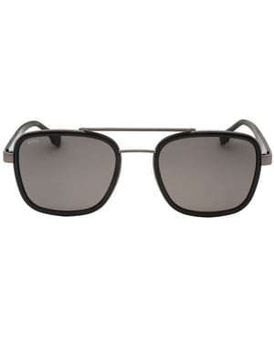 Hugo Boss grijze gepolariseerde lens donkere ruthenium grijze zonnebril
