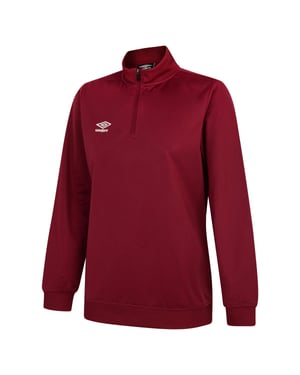Umbro Dames/Dames Club Essential Sweatshirt met halve rits (Nieuw Claret)