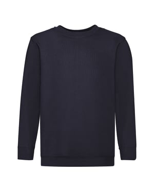 Fruit of the Loom Kinder/Kids Klassiek Sweatshirt met Inzet (Deep Navy)