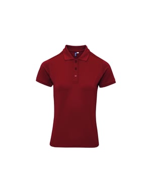 Premier Dames/dames Coolchecker Plus Piqu Polo met CoolPlus (Bourgondië)