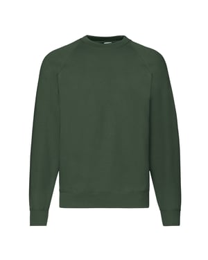Fruit of the Loom Heren Klassiek 80/20 Raglan Sweatshirt (Fles groen)