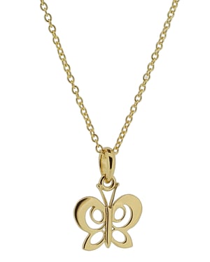 Orphelia 'Butterfly' Dames 925 Sterling Zilveren Ketting met Hanger - Goud ZH-7074/1